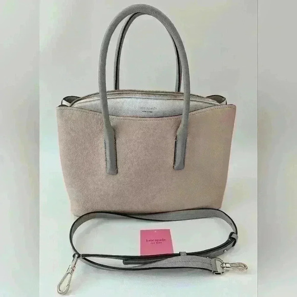 Kate Spade Margaux Large Satchel in Blush and White - Picture 1 of 16